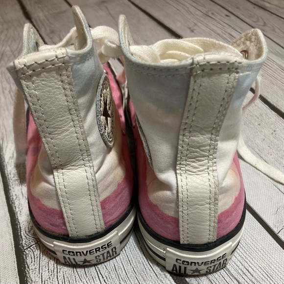 Converse All Star Chuck Taylor High Tops Women’s Pink Ombré Watercolor Sunset 6 - Picture 12 of 14
